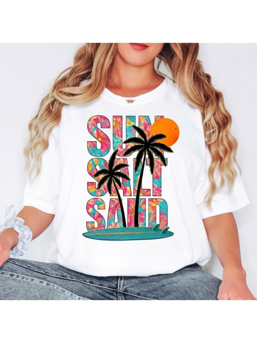 Beach Summer Shirt, Sun Salt Sand Shirt, Tropical Vacation Tee, Coastal Graphic